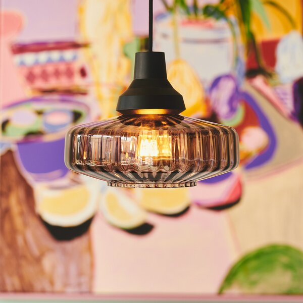 Lampada a sospensione DESIGN BY US, New Wave Optic, dimmerabile, Grigio, Soggiorno, Alluminio, Design