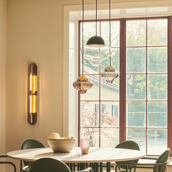Lampada a sospensione DESIGN BY US, Nutty, dimmerabile, Trasparente, Soggiorno, Vetro, Design