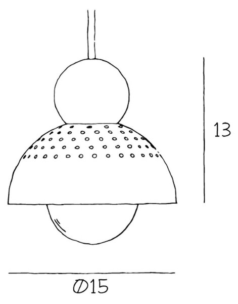 Lampada a sospensione DESIGN BY US, Wanted XS, dimmerabile, Dorato / Ottone, Soggiorno, Metallo, Design