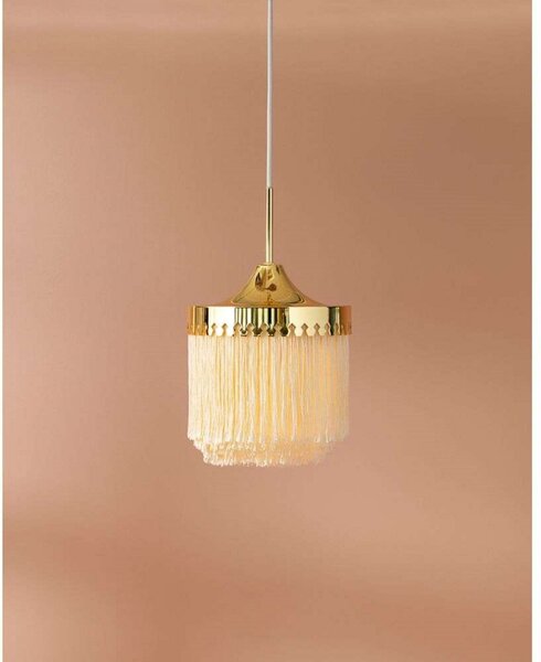 Lampada a sospensione Warm Nordic, Fringe, dimmerabile, Beige, Soggiorno, Metallo, Vintage