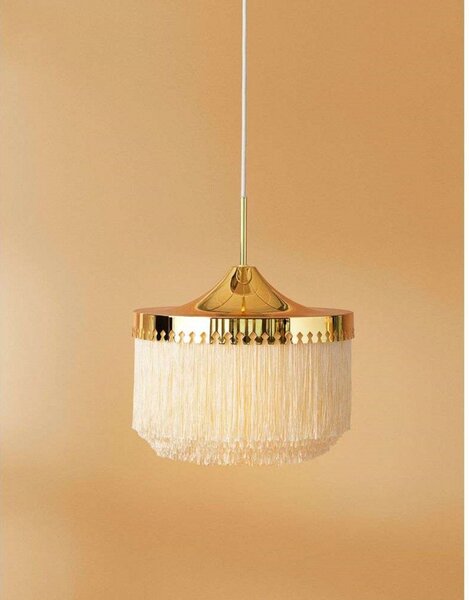 Lampada a sospensione Warm Nordic, Fringe, dimmerabile, Beige, Soggiorno, Metallo, Vintage