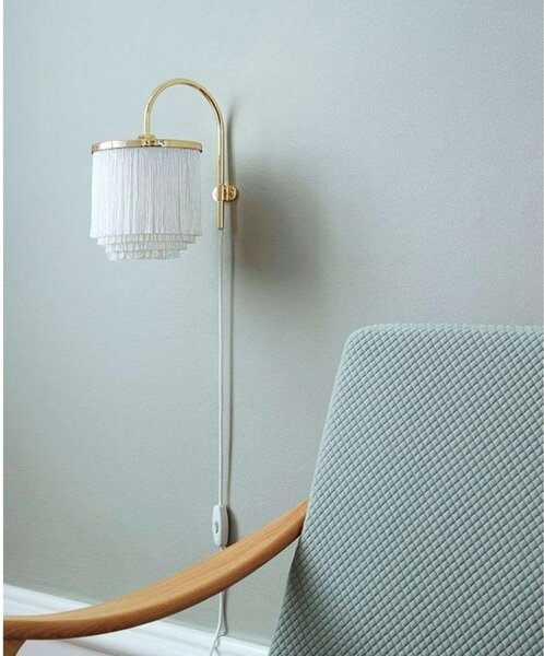 Applique da parete Warm Nordic, Fringe, Beige, Soggiorno, Metallo, Vintage