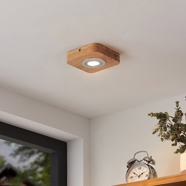 Plafoniera Lindby, Mikari, Legno, Soggiorno, Legno, Moderno