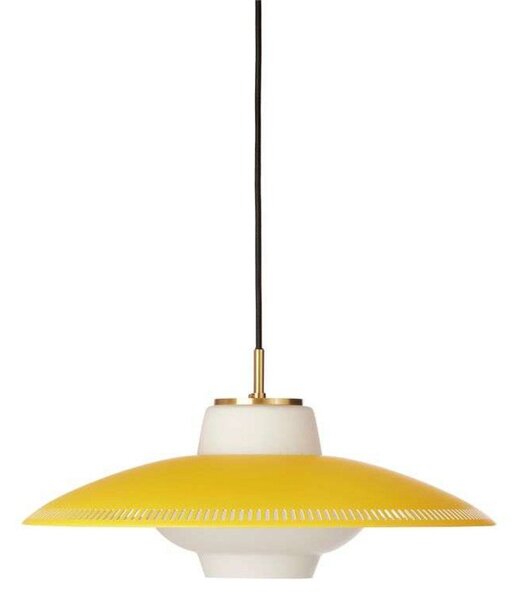 Lampada a sospensione Warm Nordic, Opal Shade, dimmerabile, Giallo, Sala da pranzo, Metallo, Scandinavo