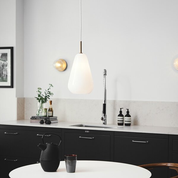 Lampada a sospensione Nuura Aps, Anoli 1, dimmerabile, Bianco, Soggiorno, Vetro, Design