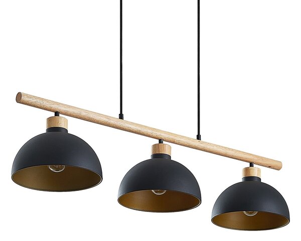 Lampada a sospensione Lindby, Tirzana, dimmerabile, Nero, Soggiorno, Metallo, Vintage