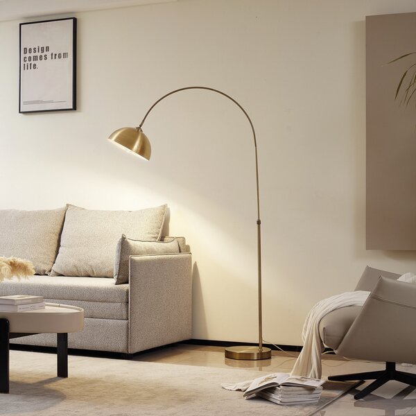 Lampada da terra Lindby, Lennart, Bronzo / Ottone anticato, Soggiorno, Metallo, Moderno