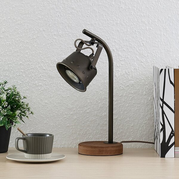 Lampade da tavolo Lindby, Rubinjo, Nero, Soggiorno, Metallo, Vintage
