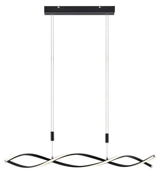 Lampada a sospensione Lindby, Welina, dimmerabile, Nero, Soggiorno, Metallo, Moderno