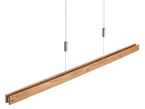 Lampada a sospensione Lindby, Alimara, dimmerabile, Legno, Soggiorno, Legno, Moderno