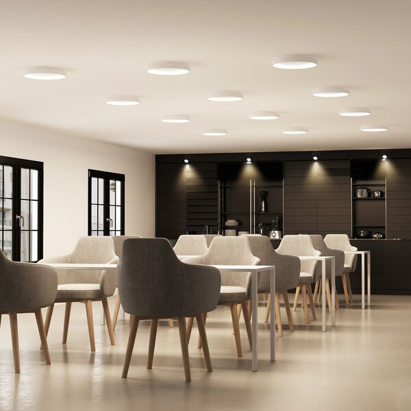 Plafoniera Arcchio, Vivy, dimmerabile, Bianco, Cucina, Metallo, Moderno