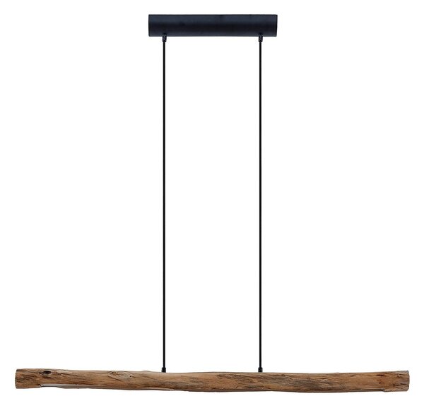 Lampada a sospensione Lindby, Nekala, dimmerabile, Legno, Soggiorno, Legno, Scandinavo