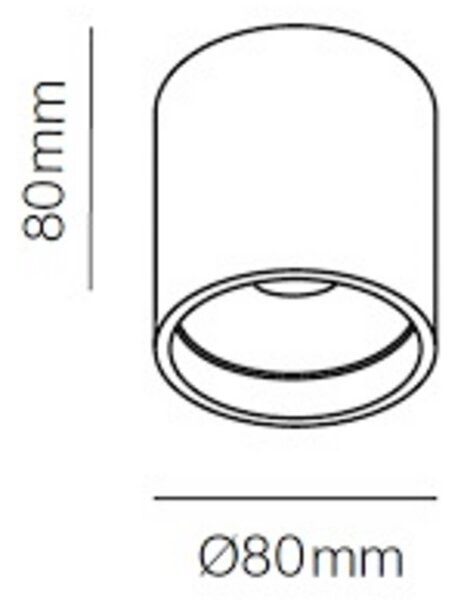 Plafoniera LIGHT-POINT, dimmerabile, Dorato / Ottone, Cucina, Alluminio