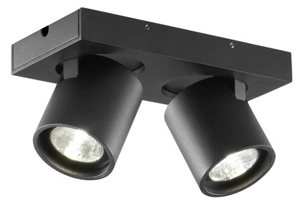 Plafoniera LIGHT-POINT, dimmerabile, Nero, Soggiorno, Alluminio