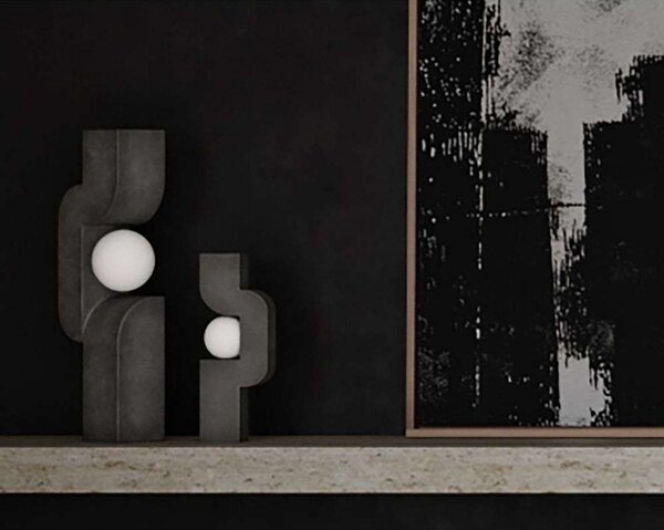 Lampada da terra 101 COPENHAGEN, dimmerabile, Grigio, Soggiorno, Ceramica