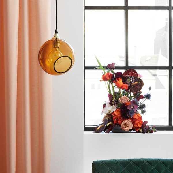 Lampada a sospensione DESIGN BY US, Ballroom, dimmerabile, Arancione, Soggiorno, Vetro, Design