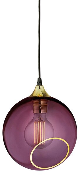 Lampada a sospensione DESIGN BY US, Ballroom, dimmerabile, Viola, Soggiorno, Vetro, Design
