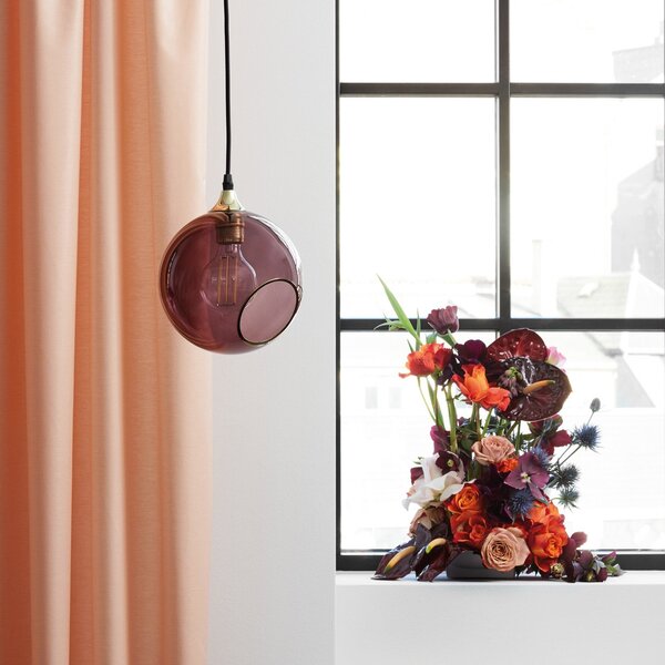Lampada a sospensione DESIGN BY US, Ballroom, dimmerabile, Viola, Soggiorno, Vetro, Design
