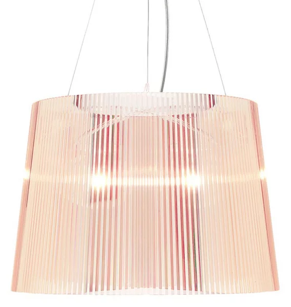Lampada a sospensione Kartell, Gé, Rosa / Rosé, Soggiorno, Plastica, Design