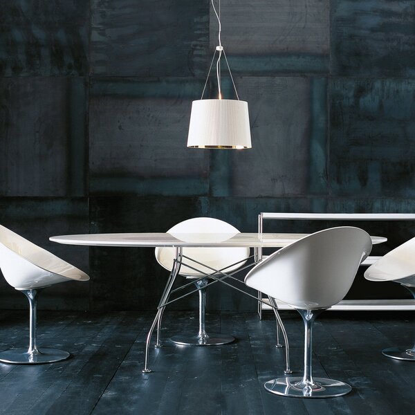 Lampada a sospensione Kartell, Gé, Bianco, Soggiorno, Plastica, Design
