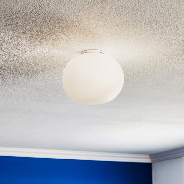 Plafoniera FLOS, GLO-BALL, dimmerabile, Bianco, Soggiorno, Vetro, Design
