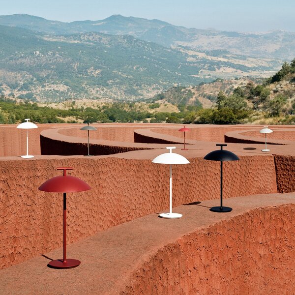 Lampade da tavolo Kartell, Mini Geen-A, Rosso, Soggiorno, Metallo, Design