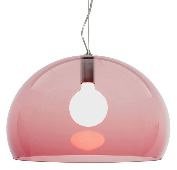 Lampada a sospensione Kartell, FL/Y, dimmerabile, Rosso, Soggiorno, Plastica, Design