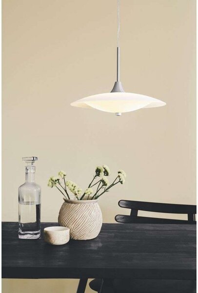 Lampada a sospensione Halo Design, Bianco, Sala da pranzo, Metallo