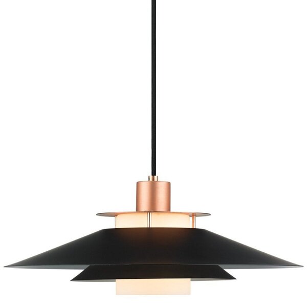 Lampada a sospensione Halo Design, Nero, Sala da pranzo, Metallo
