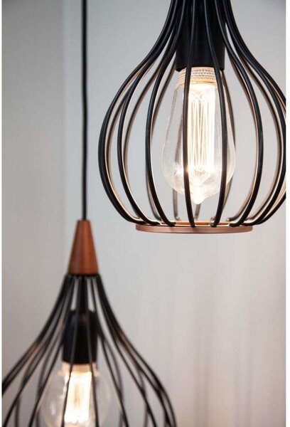 Lampada a sospensione Halo Design, Nero, Sala da pranzo, Metallo