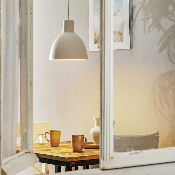 Lampada a sospensione Louis Poulsen, Toldbod 250, dimmerabile, Bianco, Soggiorno, Metallo, Design