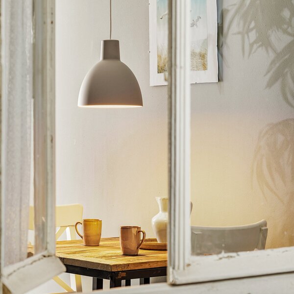 Lampada a sospensione Louis Poulsen, Toldbod 250, dimmerabile, Grigio, Soggiorno, Metallo, Design