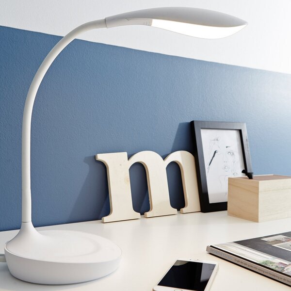 Lampade da tavolo Markslöjd, Swan, dimmerabile, Bianco, Studio / Ufficio, Plastica, Scandinavo
