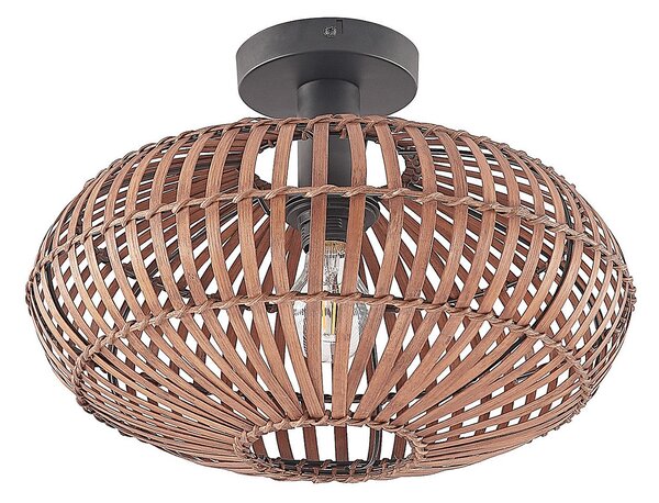 Plafoniera Lindby, Majeora, dimmerabile, Legno, Soggiorno, Bambù, Boho
