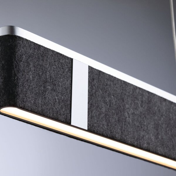 Lampada a sospensione Paulmann, Jagun, dimmerabile, Nero, Cucina, Tessuto / Tessile, Moderno