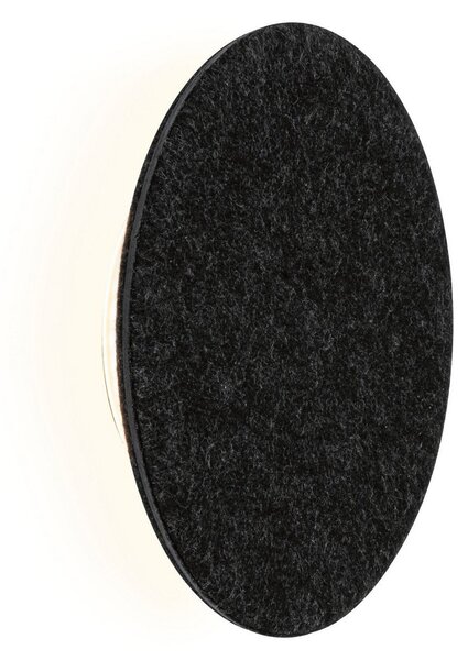 Applique da parete Paulmann, Tulga, dimmerabile, Nero, Soggiorno, Tessuto / Tessile, Moderno