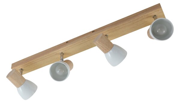 Plafoniera Lindby, Thorin, dimmerabile, Legno, Soggiorno, Legno, Scandinavo