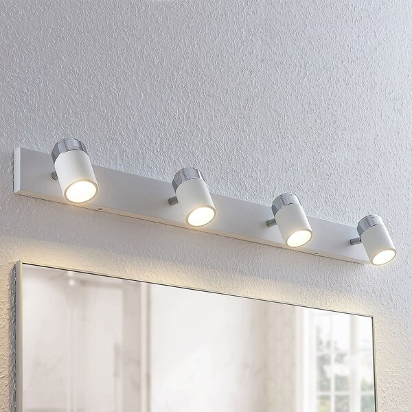 Plafoniera Lindby, Kardo, dimmerabile, Bianco, Bagno, Metallo, Moderno
