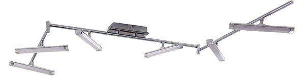Plafoniera Lindby, Pilou, dimmerabile, Metallizzato, Cucina, Metallo, Moderno