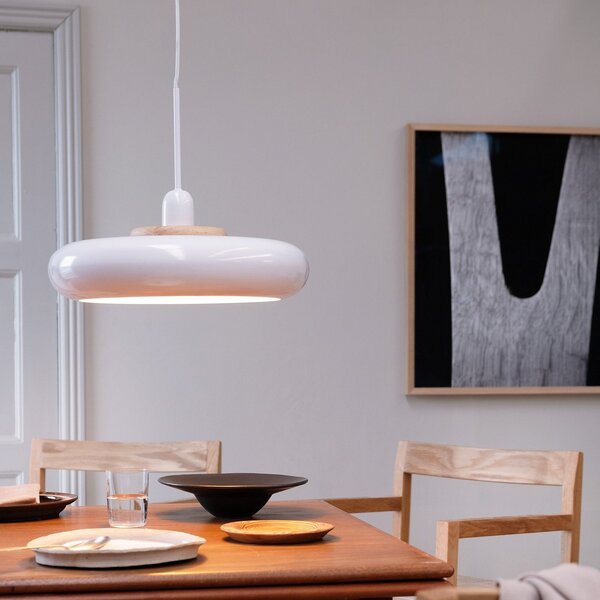 Lampada a sospensione Dyberg Larsen, Planet, dimmerabile, Bianco, Soggiorno, Metallo, Design