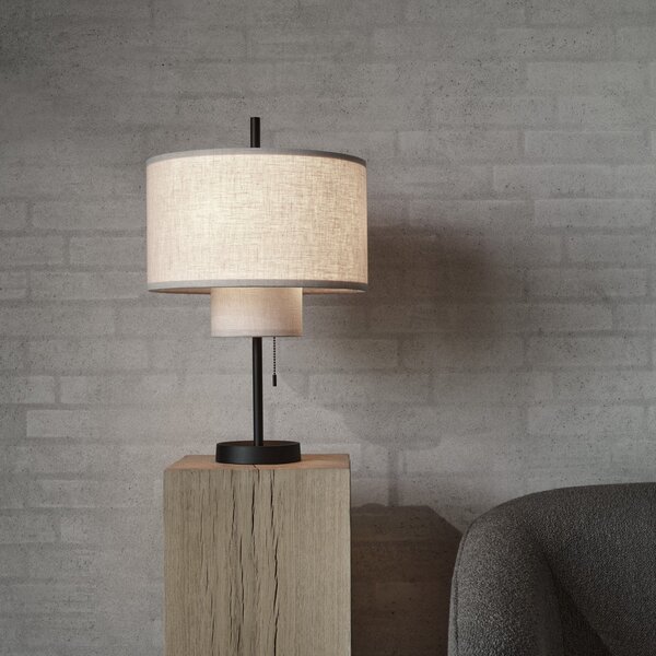 Lampade da tavolo New Works, Margin, Beige, Soggiorno, Tessuto / Tessile, Design