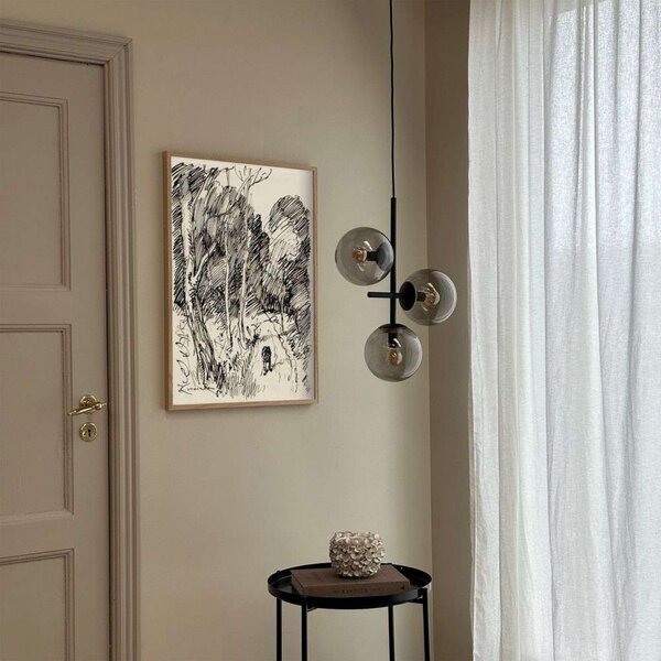 Lampada a sospensione Dyberg Larsen, Como, dimmerabile, Nero, Soggiorno, Metallo, Moderno