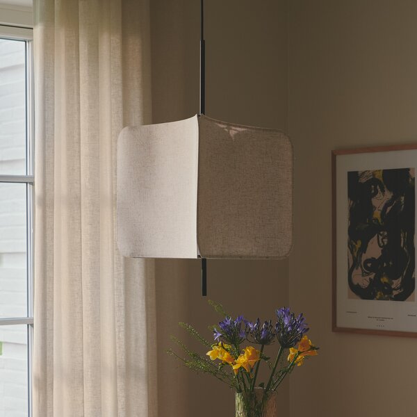 Lampada a sospensione Nordlux, Tinto, dimmerabile, Beige, Soggiorno, Tessuto / Tessile
