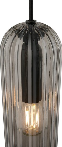 Lampada a sospensione Nordlux, Miella, dimmerabile, Nero, Sala da pranzo, Vetro
