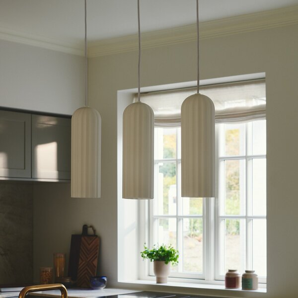 Lampada a sospensione Nordlux, Miella, dimmerabile, Bianco, Sala da pranzo, Vetro