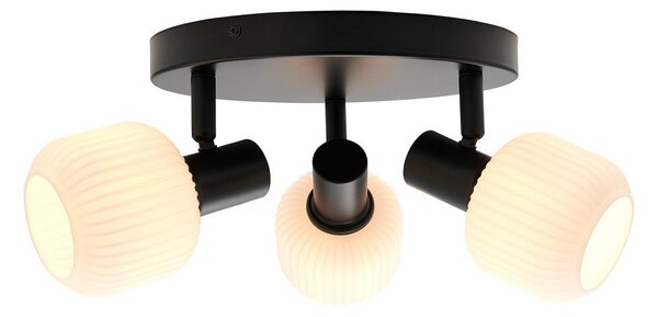 Plafoniera Nordlux, Milford Mini, dimmerabile, Nero, Soggiorno, Metallo