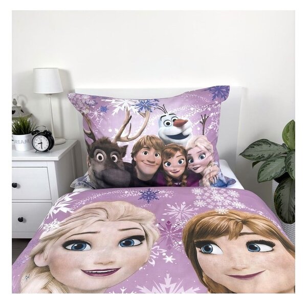 Biancheria da letto per bambini in cotone per letto singolo 140x200 cm Frozen - Jerry Fabrics