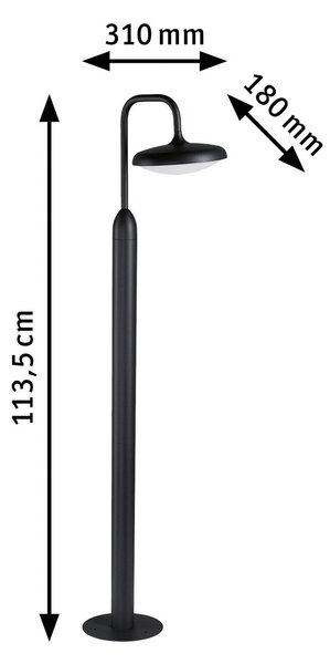 Lampade da esterno Paulmann, Nostro, Nero, Metallo