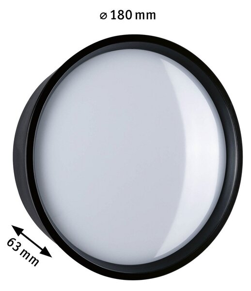 Lampade da esterno Paulmann, Platomo, Nero, Plastica
