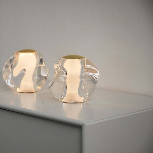 Lampade da tavolo LOOM DESIGN, Ice Ball, dimmerabile, Dorato / Ottone, Soggiorno, Metallo, Moderno